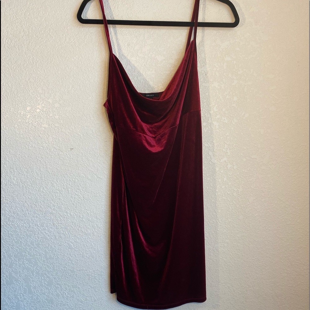 Red wine colored dress